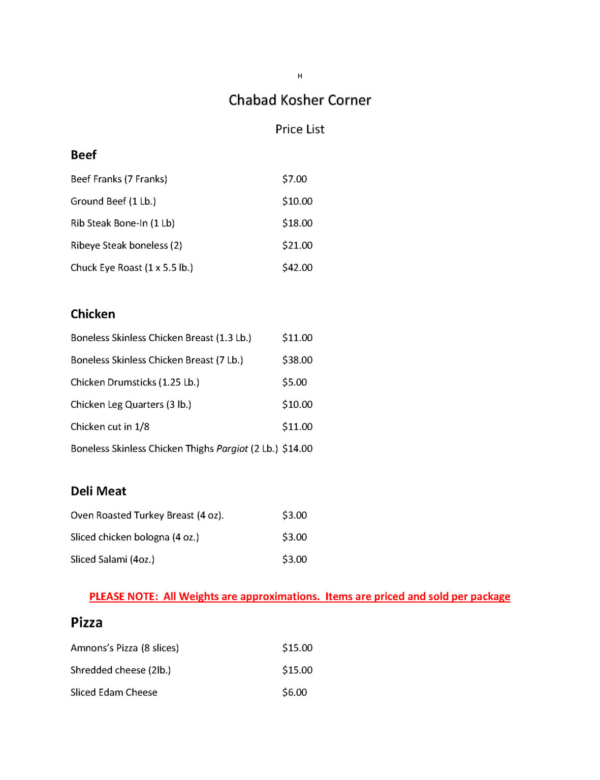 Kosher Meat Chabad Jewish Center Cape Coral